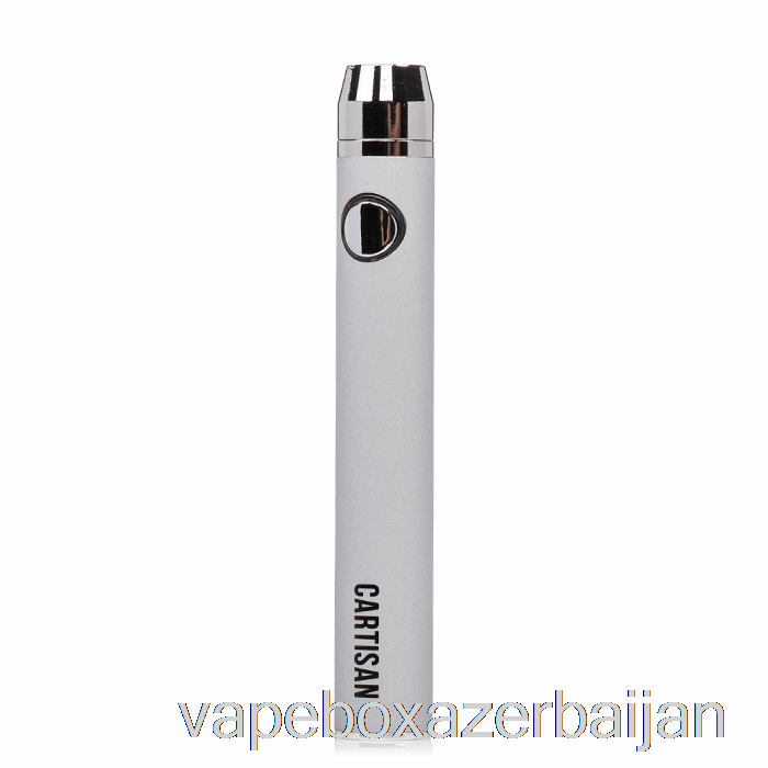 Vape Azerbaijan Cartisan Button VV 650 510 Battery Silver